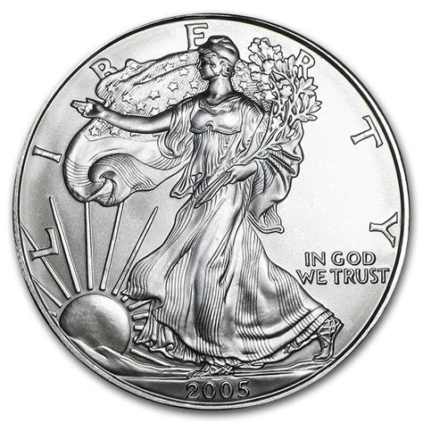 2005 1 Oz Silver American Eagle Bu Silver Coin Apmex