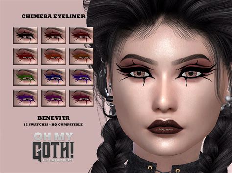 The Sims Resource Oh My Goth Chimera Eyeliner Hq