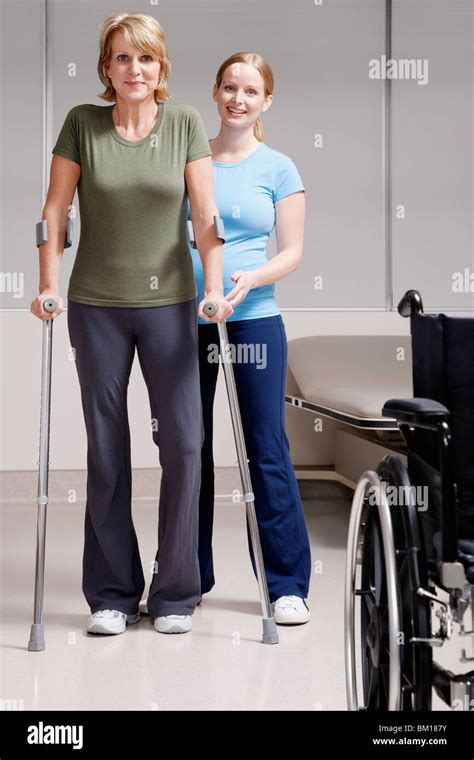 Patient Crutches Hospital Wheelchair Hi Res Stock Photography And