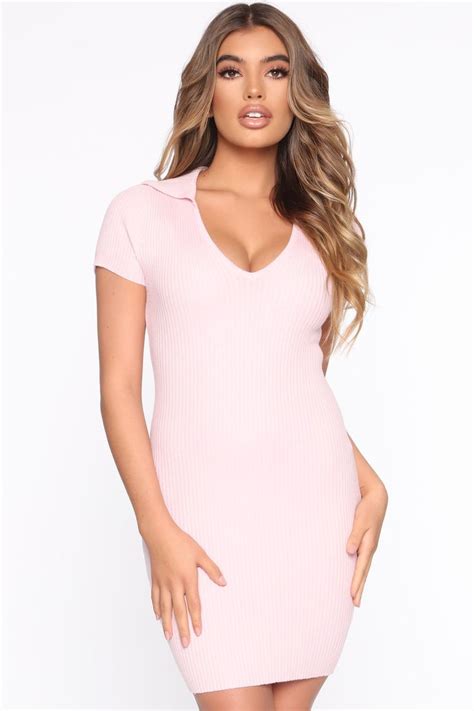 Pin By Stacy ️ Bianca Blacy On Clothing Pink Sweaterdresses Bodycon