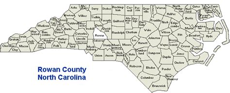 Rowan County North Carolina Also Shows Robeson Co North Carolina