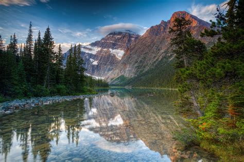 3840x2160 Resolution Body Of Water Surrounded With Pine Trees