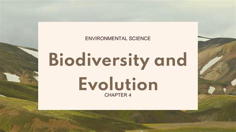 SOLUTION Chapter 4 Biodiversity And Evolution Studypool
