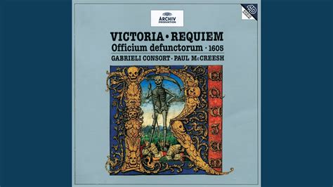 Victoria Requiem Officium Defunctorem Introitus Requiem Aeternam
