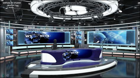 Virtual TV Studio Sets Collection Vol 6 2 PCS DESIGN 3D Model