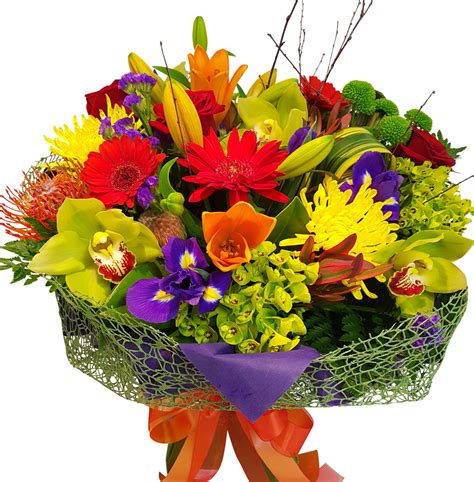 Flowers Colourful Bright Bouquet Auckland Free Flower Delivery Auckland