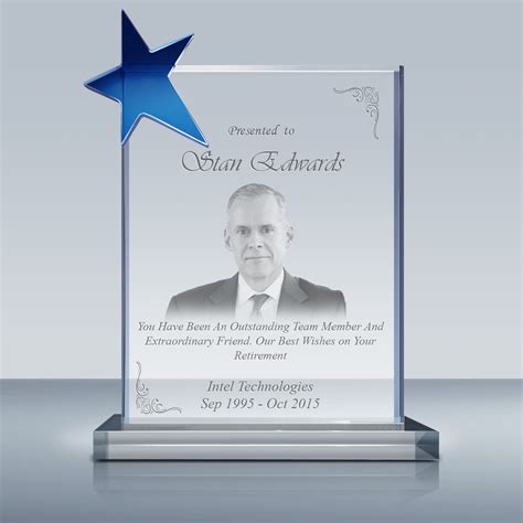 360 x 484 jpeg 48 кб. Retirement Crysal Award - Crystal Star Plaque (027 ...