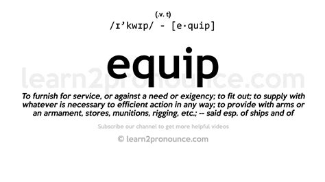 Pronunciation Of Equip Definition Of Equip Youtube