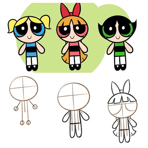 How To Draw The Powerpuff Girls Painting Of Girl Cute Canvas My Xxx