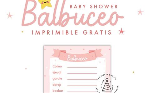 Descargar Juego Balbuceo En Rosado Baby Shower Una Fiesta Bonita