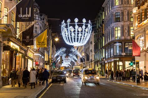 New Bond Street In London At Christmas Editorial Stock Photo Image Of