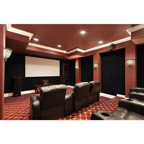 Foss QuietWall 108 sq. ft. Black Acoustical Noise Control Textile Wall