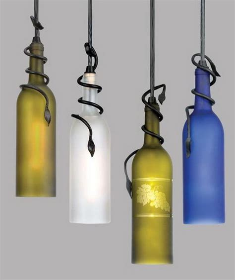 The sticker shock from pricing out light fixtures online motivated me to update my current lighting with a. 80+ Homemade Wine Bottle Crafts - Hative