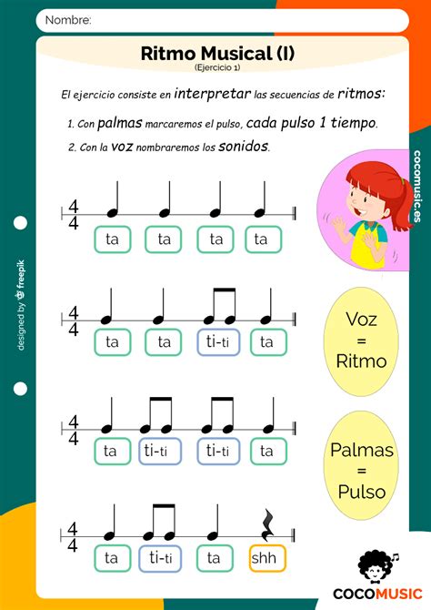 Ejercicio De Ritmo Musical M Sica Para Ni Os De Primaria