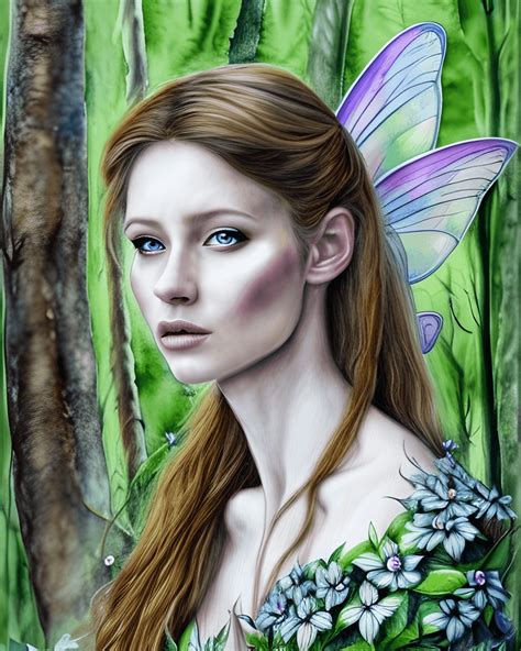 beautiful fairy portrait graphic · creative fabrica