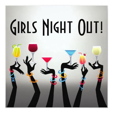 Girls Night Out Cocktail Party Card Zazzle