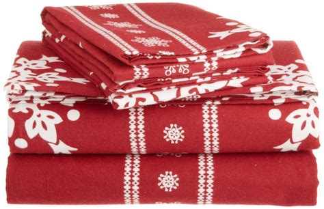 Flannel Sheet Set Snowflake Christmas Queen Holiday Winter Christmas