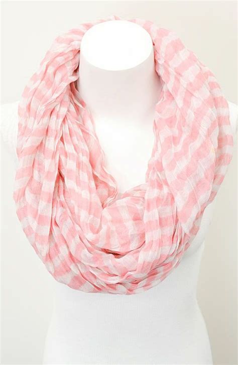 Pink And White Crinkle Stripe Infinity Scarf Zulily Stripe Infinity