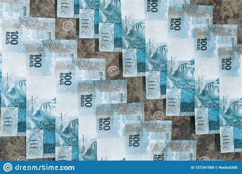 Brazilian Money 100 Reais Banknotes Stock Photo Image Of Exchange