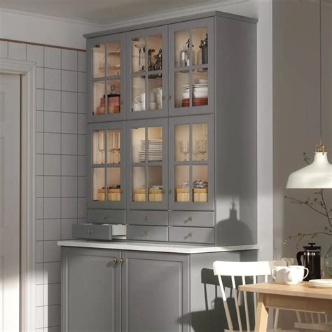 Ikea hemnes buffet brun noir buffet blanc hemnes et. Page finitions cuisine BODBYN gris | Meuble rangement ...