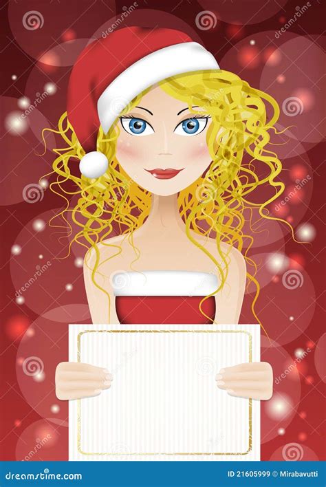 Christmas Blond Stock Vector Illustration Of Cheerful 21605999