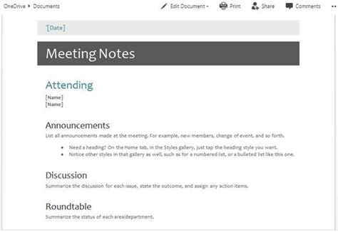 Meeting Minutes Templates For Word