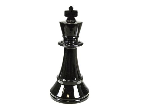 Black Ceramic King Chess Piece 8x8x17 Steinhafels