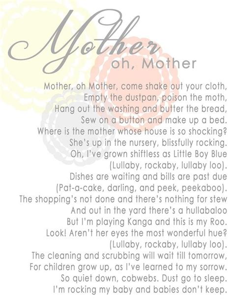 Mother Oh Mother A Poem Card Or Printable For Your Mom From Classy Clutter Happy Mothers