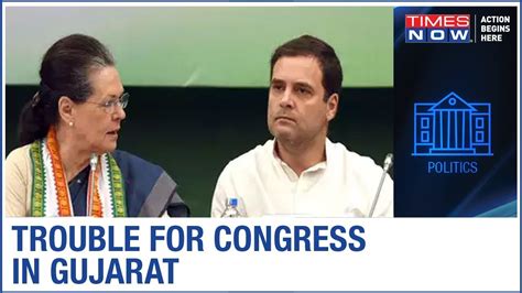 trouble for congress in gujarat as 2 mlas resign ahead of rajya sabha polls youtube