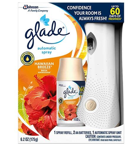 Glade Automatic Spray Air Freshener Hawaiian Breeze Starter Kit Pack