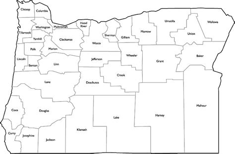 Oregon County Map With Names