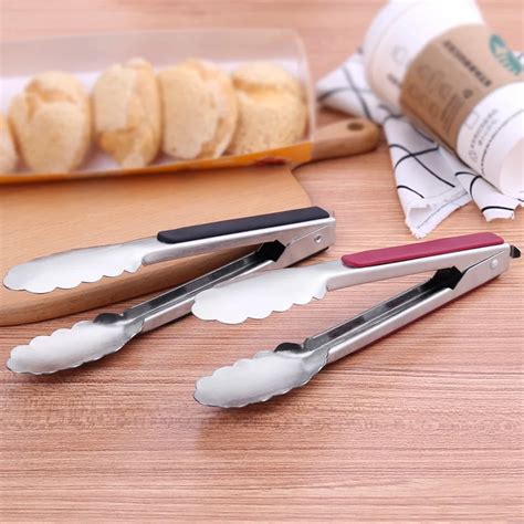 1 Piece 9and12and16 Inch Bbq Silicone Cover Handle Kitchen Tongs Lock Design Barbecue Clip Clamp