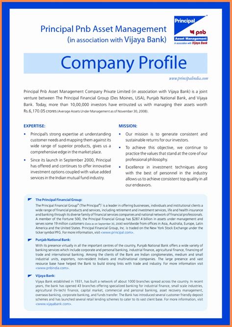 Company Profile Word Template Business Format