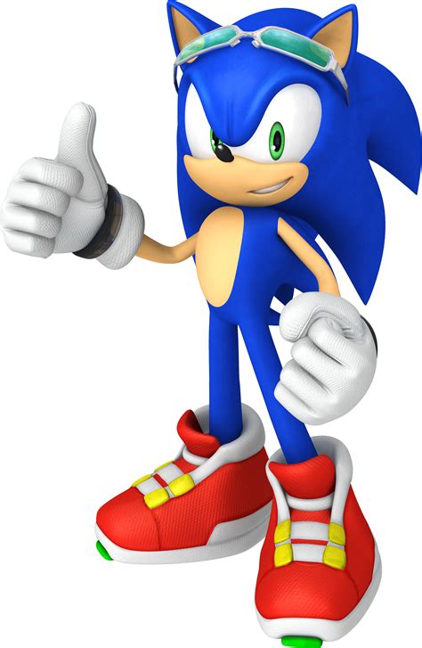 3d Sonic The Hedgehog Free Rider Thumbs Up Sonic Free Riders