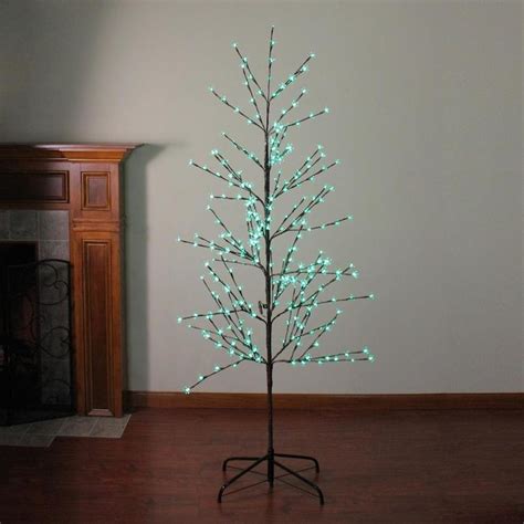 Northlight 6 Ft Pre Lit Twig Slim Black Artificial Christmas Tree With