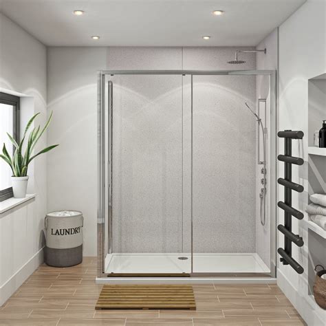 Multipanel Economy Sunlit Quartz Shower Wall Panels With Bath