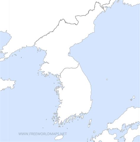 Blank Map Of Korea Draw A Topographic Map