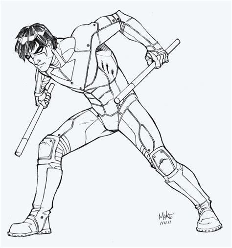 Nightwing Coloring Coloring Pages