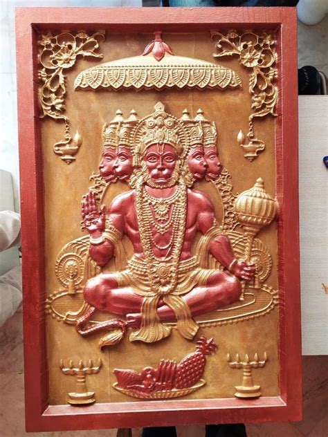 Polished Panchmukhi Hanuman Ji Stone Mural For Wall Cladding At Rs