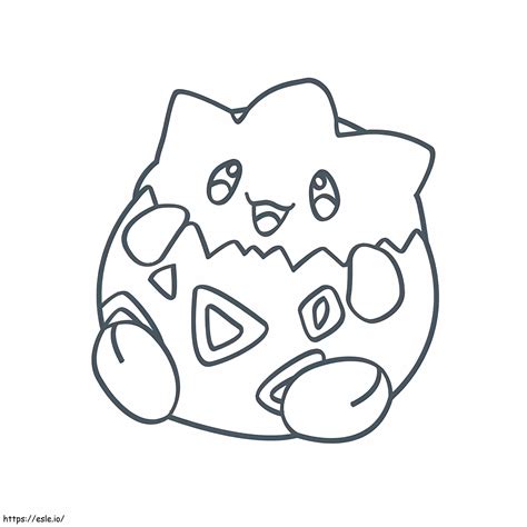 Pretty Togepi Coloring Page