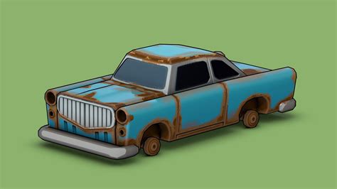 Stylized Rusty Car Download Free 3d Model By Renafox Kryik1023