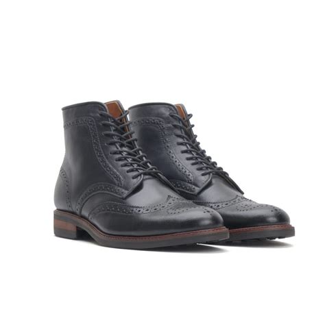 Javier Black Wingtip Boots Koku Footwear