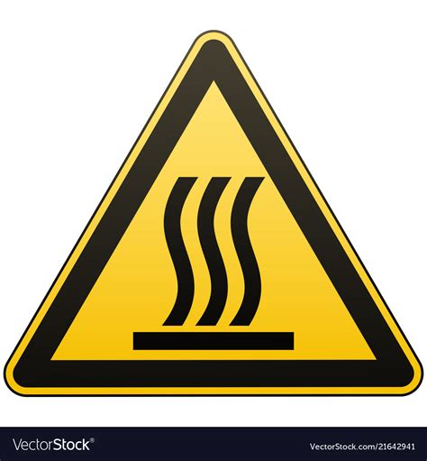 Caution Danger Hot Surface Warning Sign Vector Image