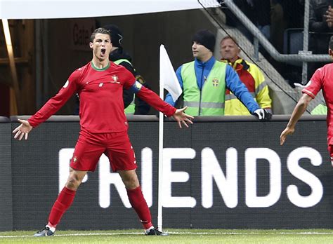 Ronaldo Topples Zlatan Real Madrid Stars Hat Trick Sends Portugal Past Sweden Into The 2014