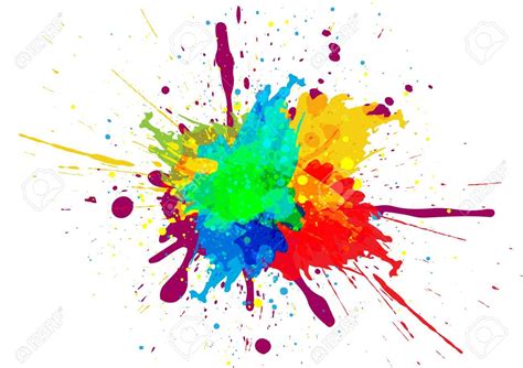 Colorful Paint Splatter Design Stock Vector 92991167 Watercolor