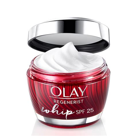 A substance that you put on your skin to stop it from becoming dry: Olay Regenerist Whip Face Moisturizer SPF 25 Review | Allure