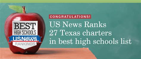 Texas Charter Schools Association Us News Ranks 27 Texas Charter Schools