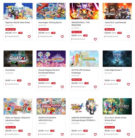 Wario On Twitter Bandai Namco Sale On Us Eshop Https Bit Ly V Bkk