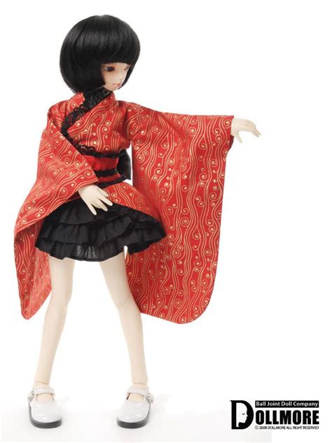 Msd Mini Can Can Kimono Set Red Dolk Station Online Bjd Shop