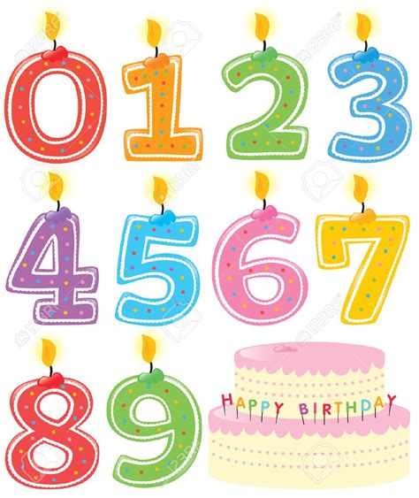 Birthday Candle Clip Art Numbers